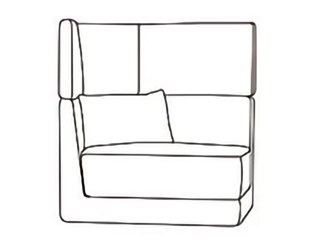 Модуль одноместный с 2-яр. спинкой, правый