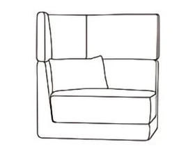 Модуль одноместный с 2-яр. спинкой, правый images