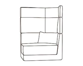 Модуль одноместный с 3-яр. спинкой, левый images