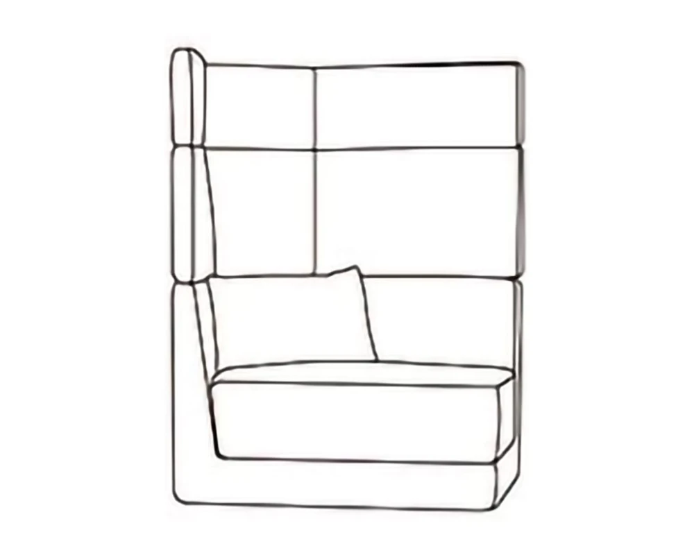 Модуль одноместный с 3-яр. спинкой, правый