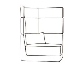 Модуль одноместный с 3-яр. спинкой, правый images