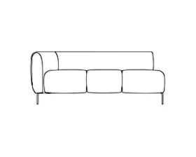 Модуль трехместный п/л справа Fold images