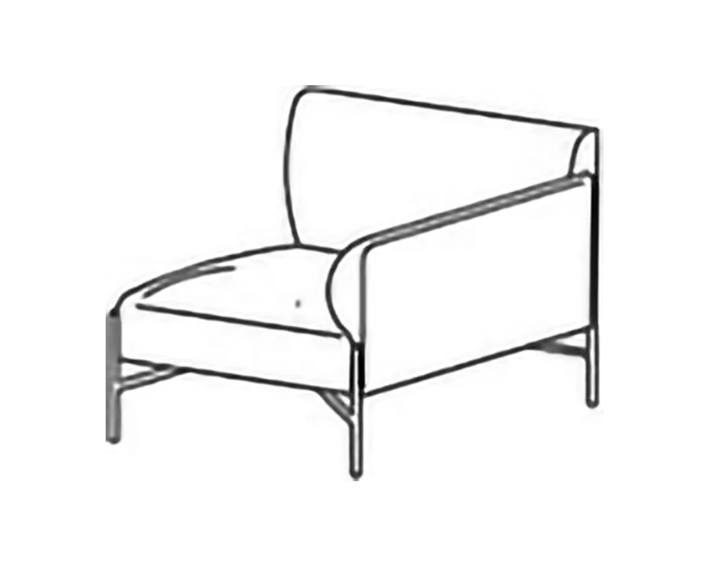 Одноместная секция, п/л слева Toscana