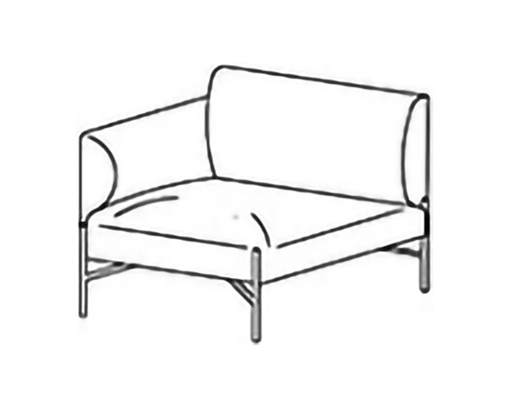 Одноместная секция, п/л справа Toscana