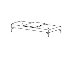 Пуф трехместный со столиком посередине Toscana images