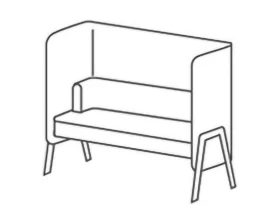 Секция высокая с диваном 140 на металлич.опорах Morgan images