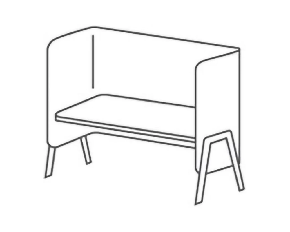 Секция высокая со столом 120 на металлич.опорах Morgan