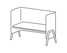 Секция высокая со столом 140 на металлич.опорах Morgan images