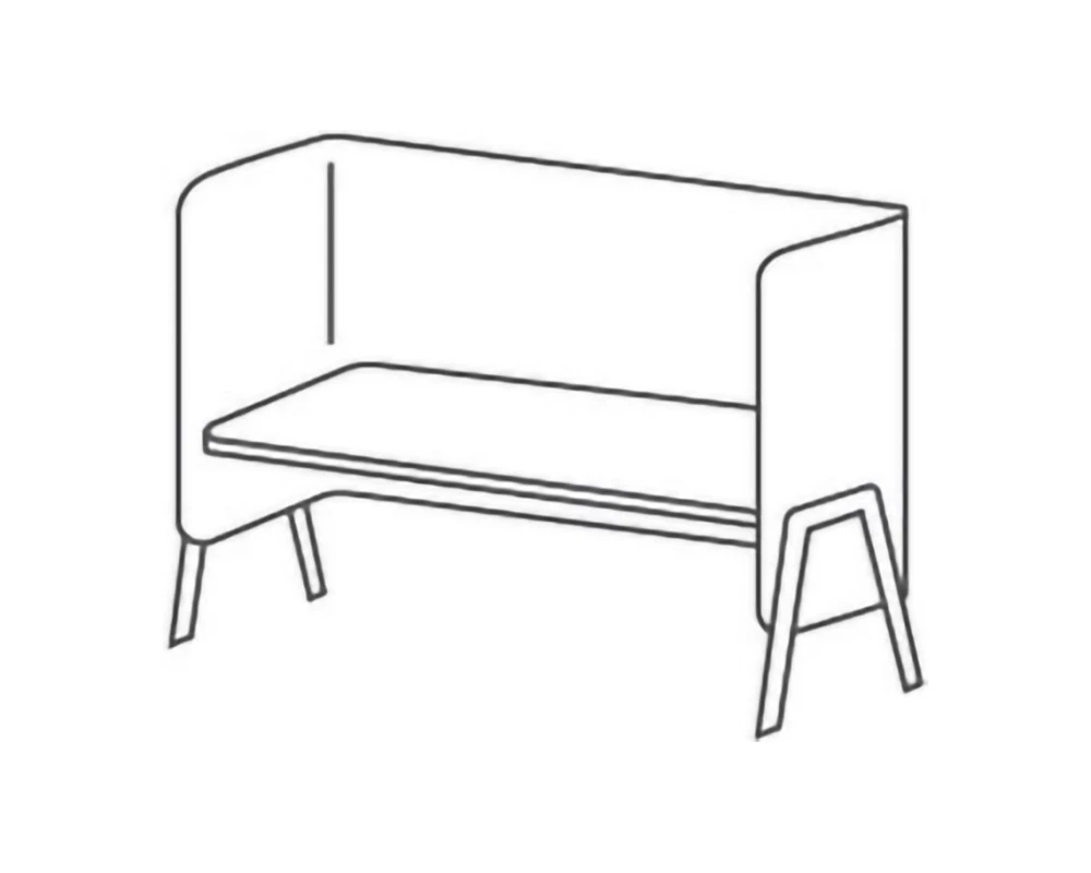 Секция высокая со столом 160 на дер.опорах Morgan