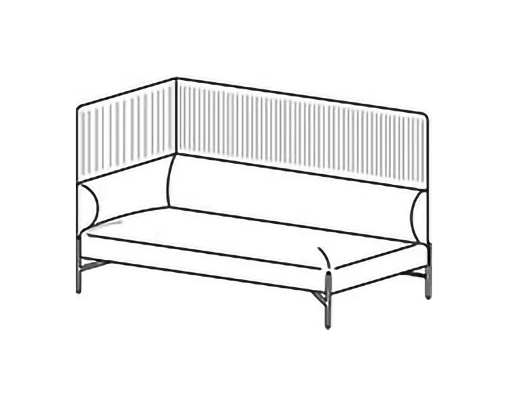 Трехместная секция высокая, п/л справа Toscana