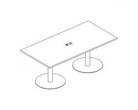 Стол 160 для переговоров на опорах-колоннах A4.PRO images