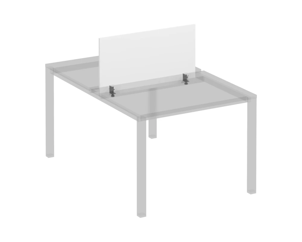 Экран для рабочей станции 100 на сером металлокаркасе Комфорт КФ