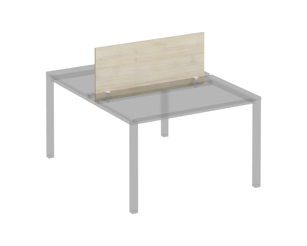 Экран для рабочей станции 120 на белом металлокаркасе Комфорт КФ