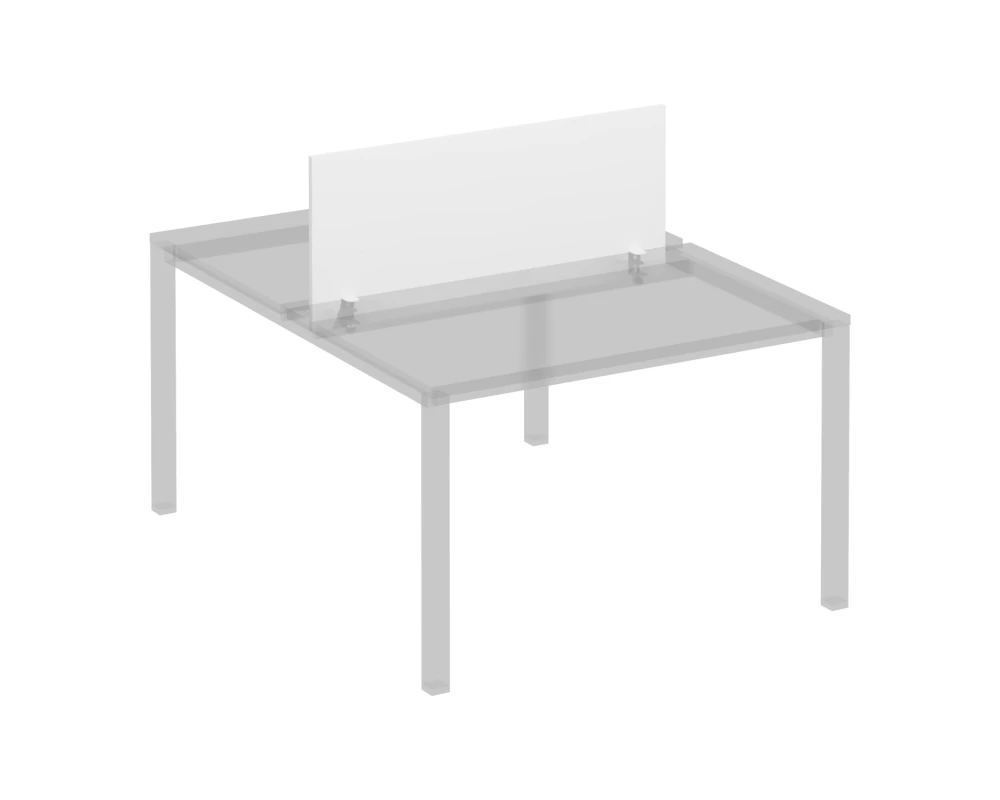 Экран для рабочей станции 120 на белом металлокаркасе Комфорт КФ