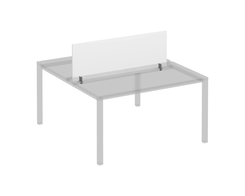 Экран для рабочей станции 140 на сером металлокаркасе Комфорт КФ