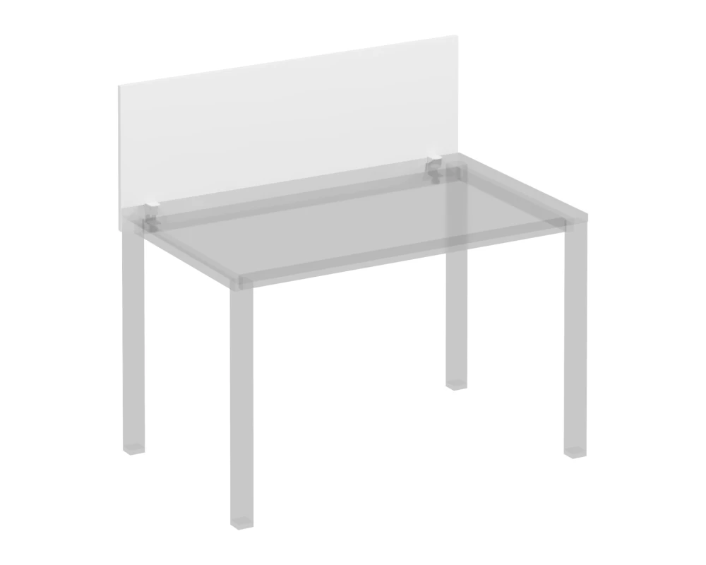 Экран для стола 120 на белом металлокаркасе КФ фронтальный Комфорт КФ