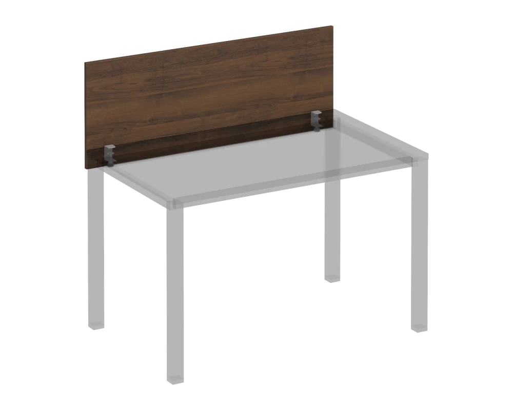 Экран для стола 120 на сером металлокаркасе КФ фронтальный Комфорт КФ