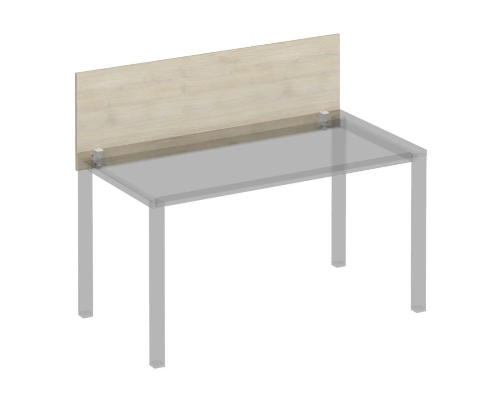 Экран для стола 140 на белом металлокаркасе Комфорт КФ