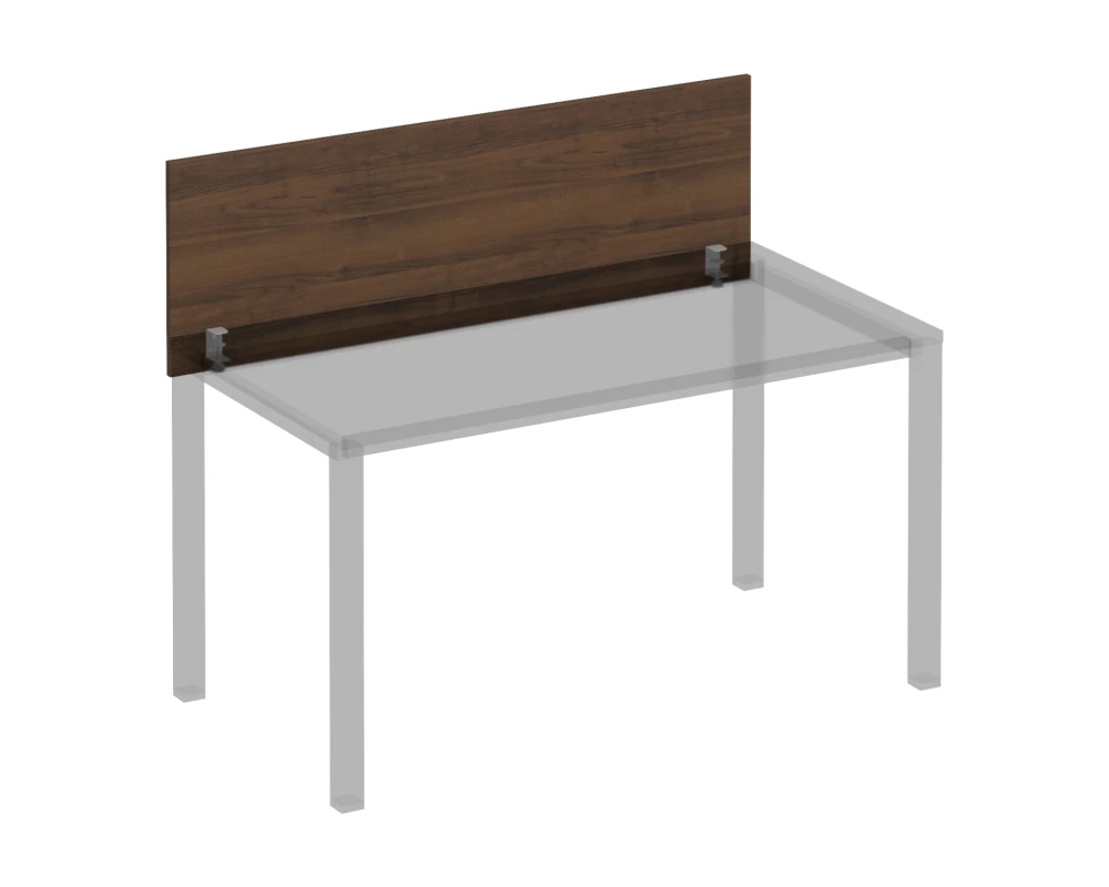 Экран для стола 140 на сером металлокаркасе Комфорт КФ