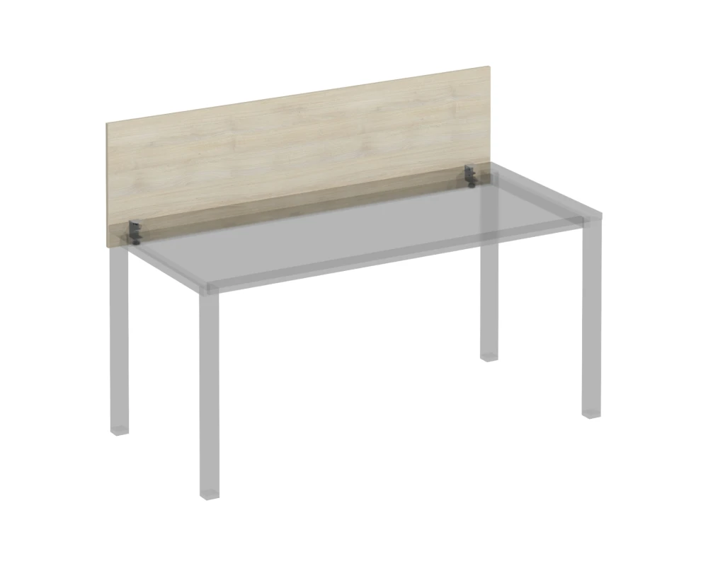 Экран для стола 160 на сером каркасе КФ с кронштейнами Комфорт КФ