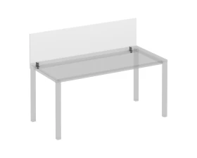 Экран для стола 160 на сером каркасе КФ с кронштейнами Комфорт КФ images