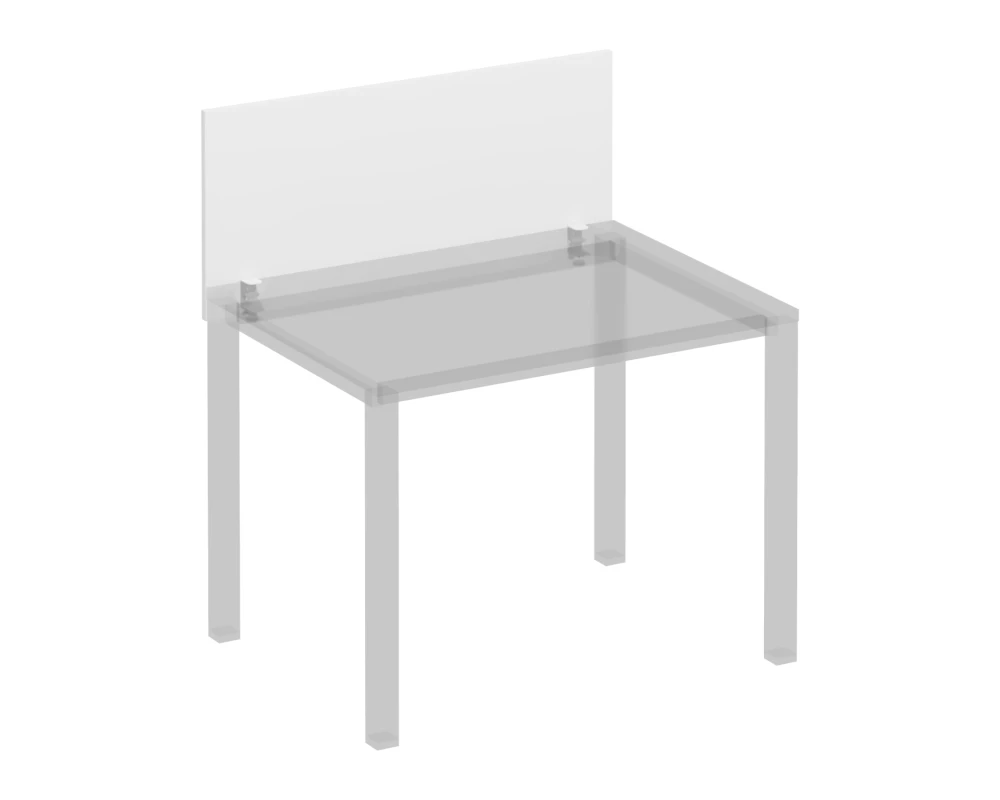 Экран настольный фронтальный с кронштейнами для стола 100 на белом металлокаркасе Комфорт КФ