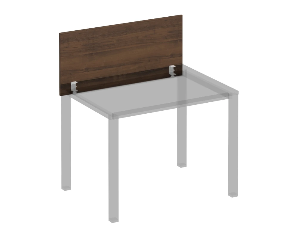 Экран настольный фронтальный с кронштейнами для стола 100 на белом металлокаркасе Комфорт КФ