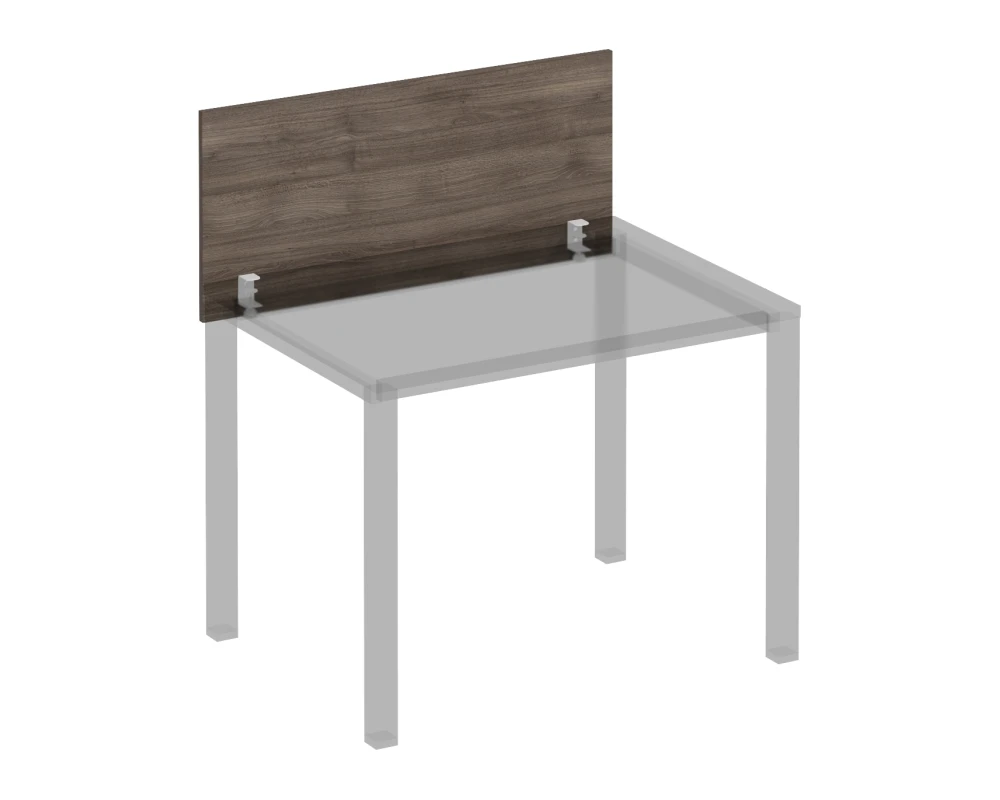 Экран настольный фронтальный с кронштейнами для стола 100 на белом металлокаркасе Комфорт КФ