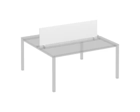 Экран с кронштейнами фронтальный для станции 160 на белом каркасе Комфорт КФ images