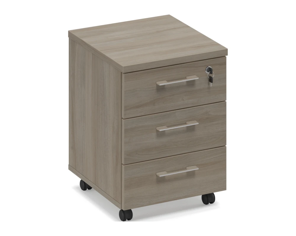 Тумба выкатная 3-ящ. с замком (топ ДСП) Time Metal