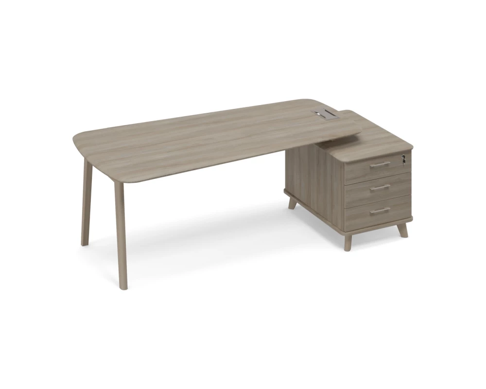 Стол на опорной тумбе малой (тип 3) WOOD Time Wood