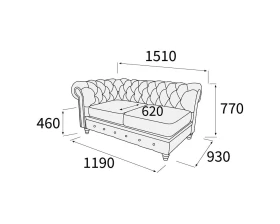 Модуль 2-х мест. с лев./прав. подл-ком Альфа Честер images
