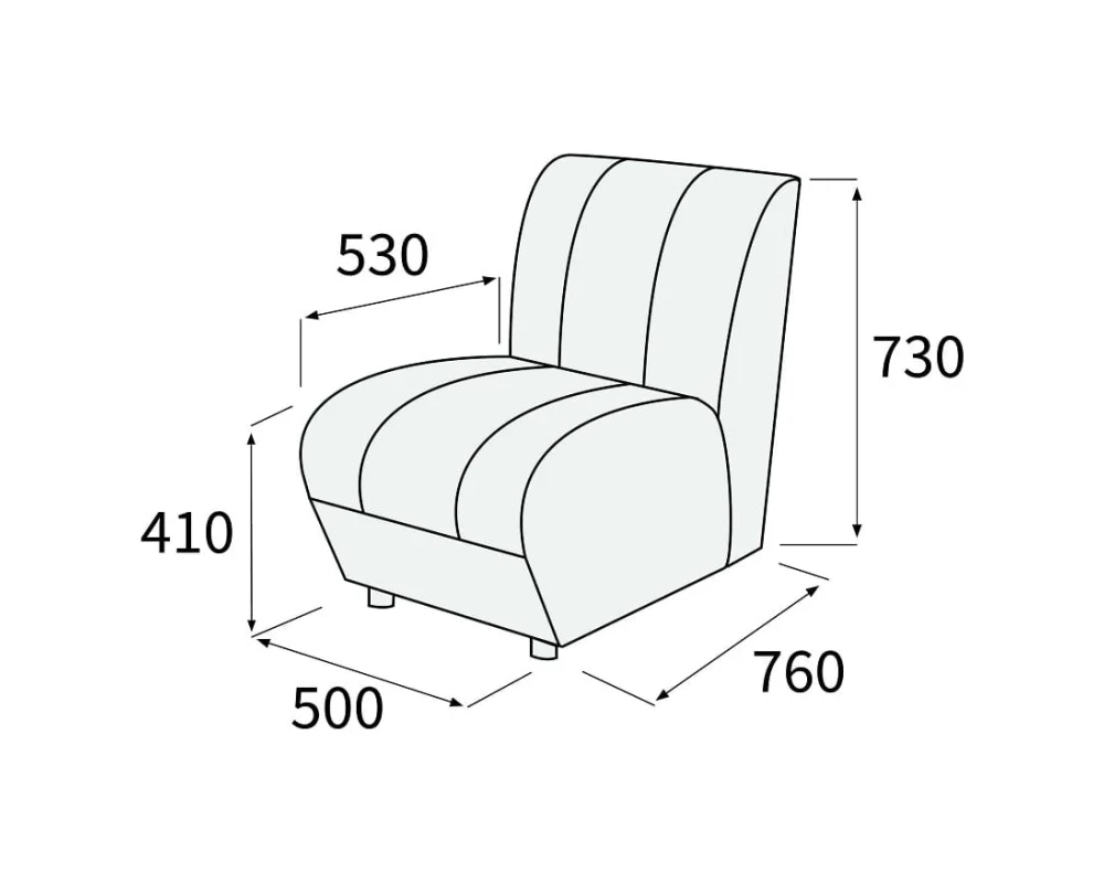 Модуль 1-но местный без подлокотников Альфа Люкс