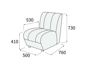Модуль 1-но местный без подлокотников Альфа Люкс images