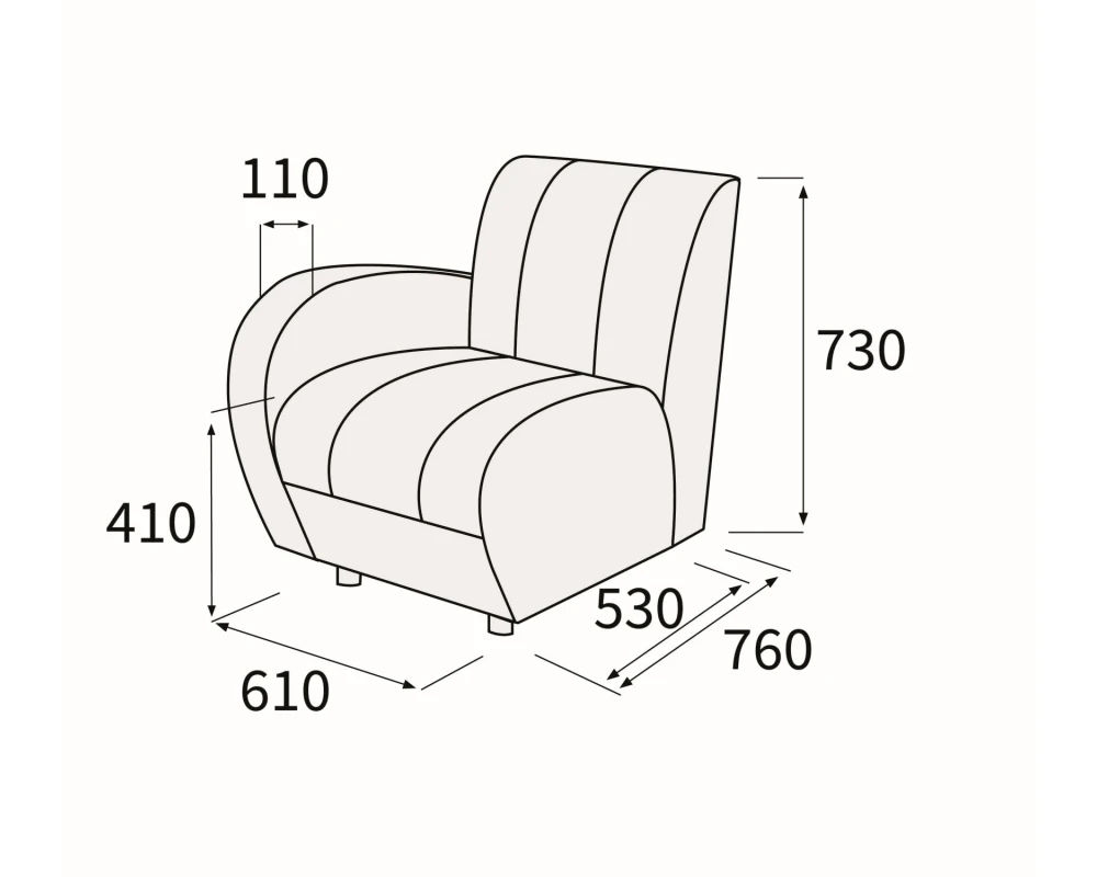 Модуль 1-номест. с левым подлок-ком Альфа Люкс