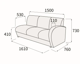 Модуль 3-хмест. с правым подлок-ком Альфа Люкс images