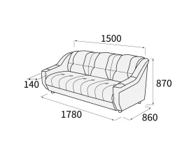 Диван 3-х местный Альфа images