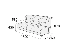Модуль 3-х местный без подлокотников Альфа images
