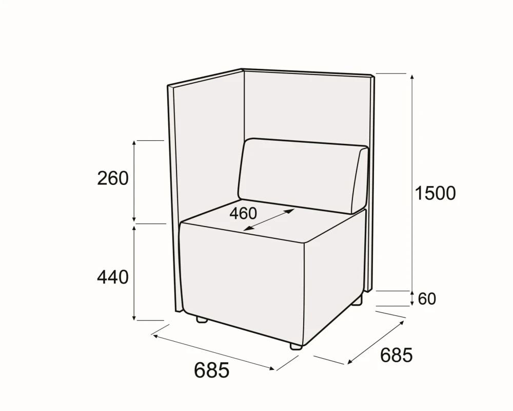 Модуль 1-номест. с левым подл-комкупе Гамма купе