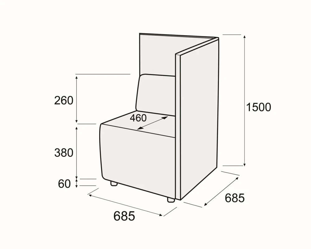 Модуль 1-номест. с правым подл-комкупе Гамма купе