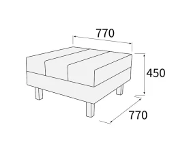 Банкетка 1-х мест. большая Лима images