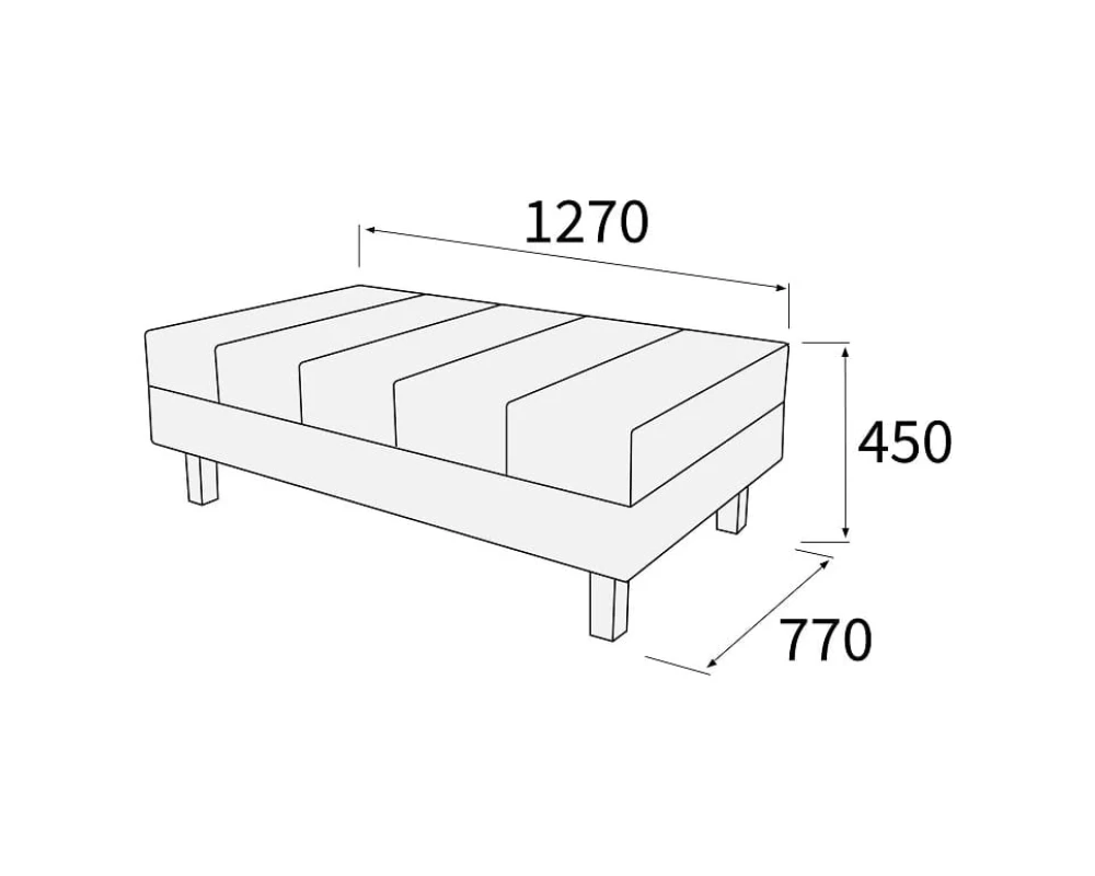 Банкетка 2-х мест. большая Лима