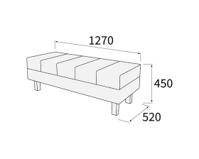Банкетка 2-х мест. малая Лима images