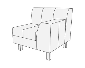 Модуль 1-х мест. с лев./прав. подл-ком Лима images