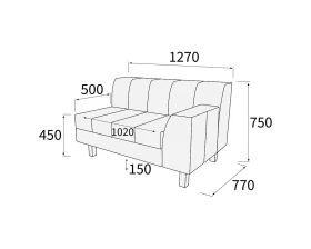 Модуль 2-х мест. с лев./прав. подл-ком Лима images