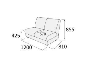 Модуль 2-х местный без подлокотников Матрикс images