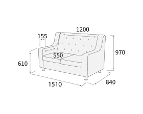 Диван 2-х местный МирЭль Люкс images