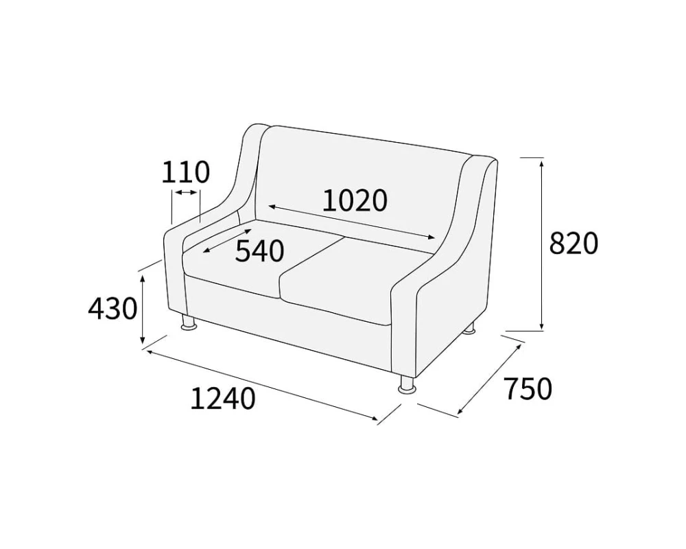 Диван 2-х местный МирЭль