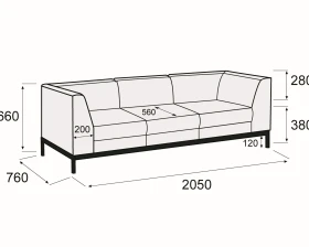 Диван 3-х местный Омега Стил images