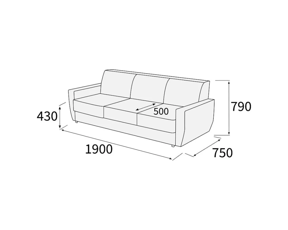 Диван 3-х местный Омега